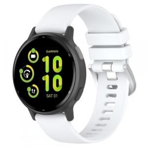 Pasek Bizon Strap Watch Silicone Pro do Garmin Vivoactive 5, biały