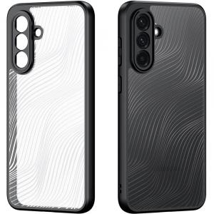 Etui Dux Ducis AIMO do Galaxy A56 5G / A36 5G, przezroczyste z czarną ramką
