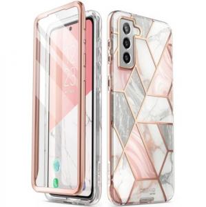 OUTLET: Etui pancerne Supcase i-Blason Cosmo SP Galaxy S21 FE 5G, marmurowe różowe