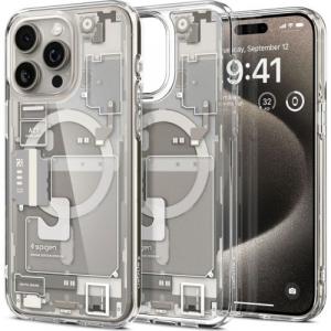 Etui Spigen Ultra Hybrid Mag MagSafe do iPhone 15 Pro Max, beżowo-przezroczyste (Zero One)