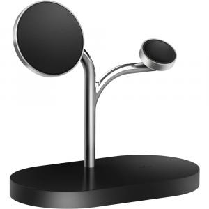 Ładowarka indukcyjna 3w1 Samsung Wireless Charger Qi2 15W do MagSafe + ładowarka sieciowa 45W USB-C, czarno-srebrna