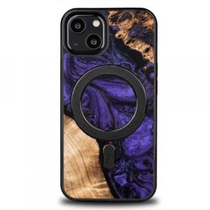 Drewniane etui Bewood do iPhone 13, Violet MagSafe