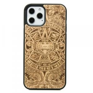 Drewniane etui do iPhone 12 Pro Max, Bewood Kalendarz Aztecki Aniegre
