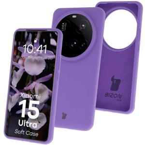 Silikonowe etui Bizon Soft Case do Xiaomi 15 Ultra, fioletowe