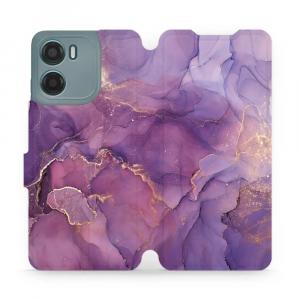 Etui z klapką do Motorola Moto E15, Mobiwear Book, fioletowe