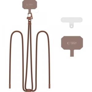 Smyczka na nadgartek / ramię do telefonu Tech-Protect C5S Rope Crossbody Strap, brązowe