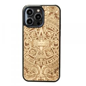 Drewniane etui do iPhone 15 Pro Max, Bewood Kalendarz Aztecki Aniegre
