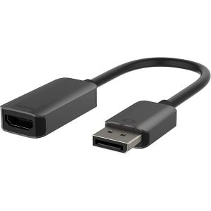 OUTLET: Adapter Belkin Active DisplayPort 1.2 (M) / HDMI 2.0 (F) 4K/60Hz HDR 22cm, czarno-szary
