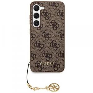 Etui Guess 4G Charms Collection do Galaxy S24 Ultra, brązowe