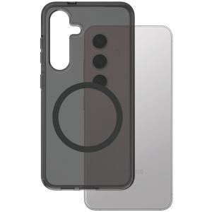 OUTLET: Etui CARE by PanzerGlass Flagship Urban Combat Qi do Galaxy S25 Plus, przydymione z czarną ramką