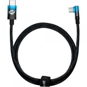 Kabel do telefonu / laptopa / tabletu Baseus MVP 2 Elbow 100W USB-C do USB-C 1m, czarno-niebieski