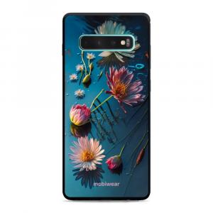 Etui ochronne do Galaxy S10 Plus, Mobiwear Glossy Case, niebiesko-kwieciste
