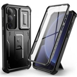 Etui pancerne Tech-Protect Kevlar Cam+ do Samsung Galaxy S25, czarne