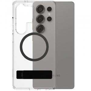 Etui CARE by PanzerGlass Kickstand Case Magnetic do Galaxy S25 Ultra, przezroczysto-czarne