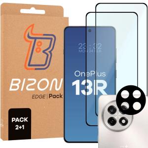 2x Szkło + szybka na aparat Bizon Edge 2 Pack do OnePlus 13R