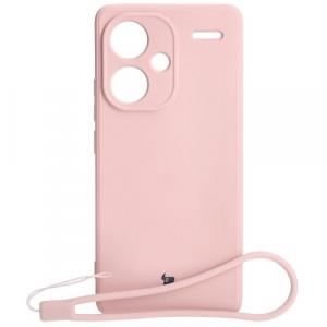 Etui Bizon Case Silicone Sq do Xiaomi Redmi Note 13 Pro+ 5G, jasnoróżowe