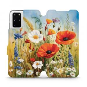 Etui z klapką do Galaxy S20 Plus, Mobiwear Book, łąkowe kwiaty