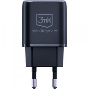 Ładowarka sieciowa 3mk Hyper Charger USB-A, USB-C QC 3.0, PD 20W, czarna