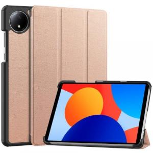 Etui z klapką Bizon Case Tab Croc do Xiaomi Redmi Pad SE 8.7, różowozłote