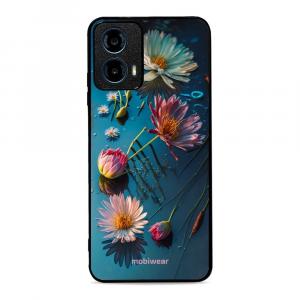Etui ochronne do Motorola Moto G34 5G, Mobiwear Glossy Case, niebiesko-kwieciste
