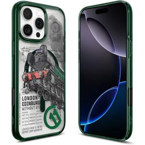 Etui Spigen Ultra Hybrid T Mag (CC) do MagSafe do iPhone 16 Pro, zielono-wzorzyste (C11 Scotsman Fir)