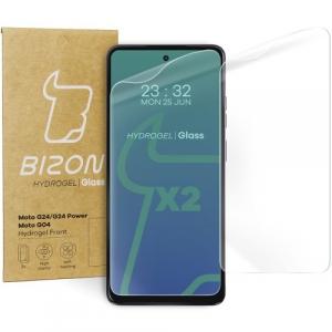 Folia hydrożelowa na ekran Bizon Glass Hydrogel Front do Motorola Moto G04/G24/G24 Power, 2 sztuki