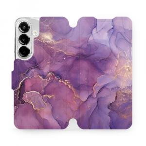 Etui z klapką do Galaxy S25, Mobiwear Book, fioletowe
