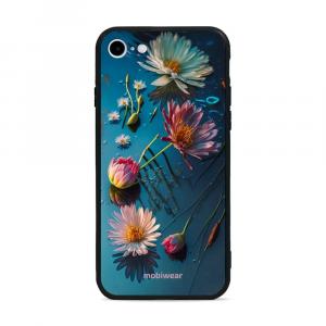 Etui ochronne do iPhone SE 2020, Mobiwear Glossy Case, niebiesko-kwieciste