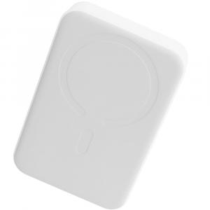 Powerbank indukcyjny Joyroom JR-W020 do MagSafe 10000mAh USB-A/USB-C 20W + kabel USB-A - C 25cm, biały