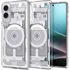 Etui Spigen Ultra Hybrid Mag do MagSafe do Galaxy S25 Edge, biało-szare (Zero One)