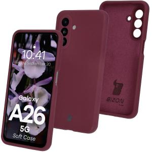 Silikonowe etui Bizon Soft Case do Galaxy A26 5G, ciemnofioletowe