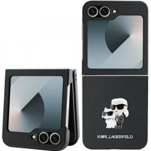 Etui Karl Lagerfeld Saffiano Metal Pin do Galaxy Z Flip6, czarne