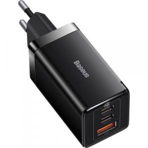 Ładowarka sieciowa Baseus GaN5 Pro 2x USB-C, USB-A 65W + kabel, czarna