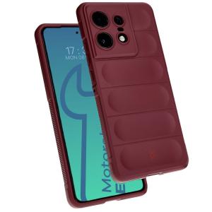 Pancerne etui Bizon Case Tur do Motorola Edge 50 Pro, burgundowe