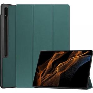 Etui Bizon Case Tab Croc do Galaxy Tab S8 Ultra, ciemnozielone