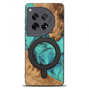 Drewniane etui do OnePlus 12, Bewood Unique Turquoise do MagSafe