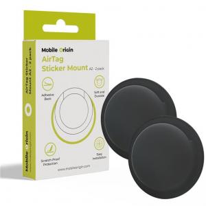 Etui / brelok Mobile Origin AirTag Sticker Mount A2 do Apple AirTag, 2 sztuki, czarny