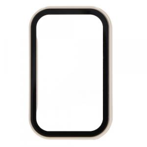 Etui Bizon Case+Glass Set do Xiaomi Redmi Smart Band 2 / Xiaomi Mi Band 8 Active, beżowe