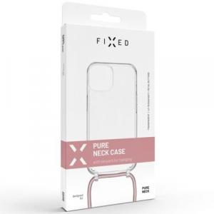Etui FIXED Pure Neck do iPhone 15 Pro, różowe