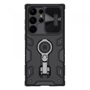 OUTLET: Etui z ochroną aparatu Nillkin CamShield Armor Pro do Galaxy S23 Ultra, czarne