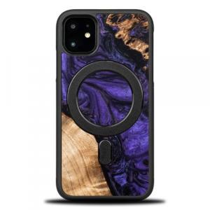 Drewniane etui Bewood do iPhone 11, Violet MagSafe