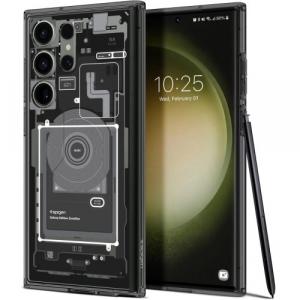 OUTLET: Etui Spigen Ultra Hybrid do Galaxy S23 Ultra, przydymione-szare (Zero One)