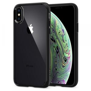 Etui Spigen Ultra Hybrid iPhone X / Xs, przezroczyste / matowe czarne