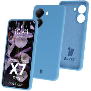 Silikonowe etui Bizon Soft Case do Xiaomi POCO X7 Pro, niebieskie