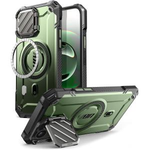 Etui pancerne Supcase UB Mag XT do MagSafe do iPhone 16e, zielone