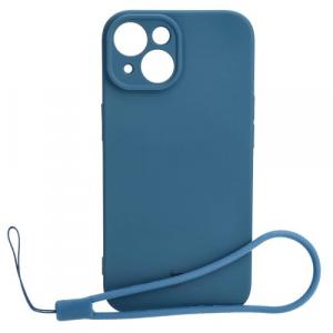 Etui Bizon Case Silicone do iPhone 15, granatowe