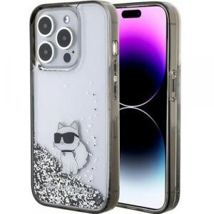 Etui Karl Lagerfeld Hardcase Liquid Glitter Choupette do iPhone 15 Pro Max, przezroczyste