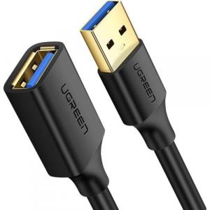 Kabel przejściówka Ugreen US129 USB 3.0 (żeński) - USB 3.0 (męski), przedłużacz 5 Gbps, 0,5 m, czarny