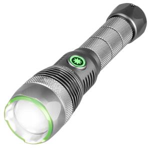 Latarka taktyczna Vayox VA0364 akumulatorowa 3000lm IPX7 ZOOM, srebrna