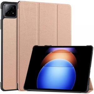 Etui Bizon Case Tab Croc do Xiaomi Pad 6S Pro, różowozłote